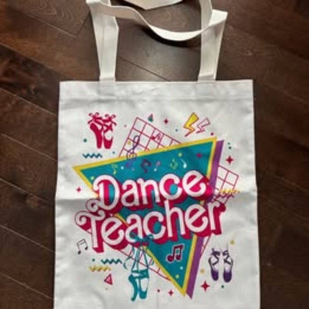 Canvas Dance Teacher Tote Bag  ⭐2 for 15⭐